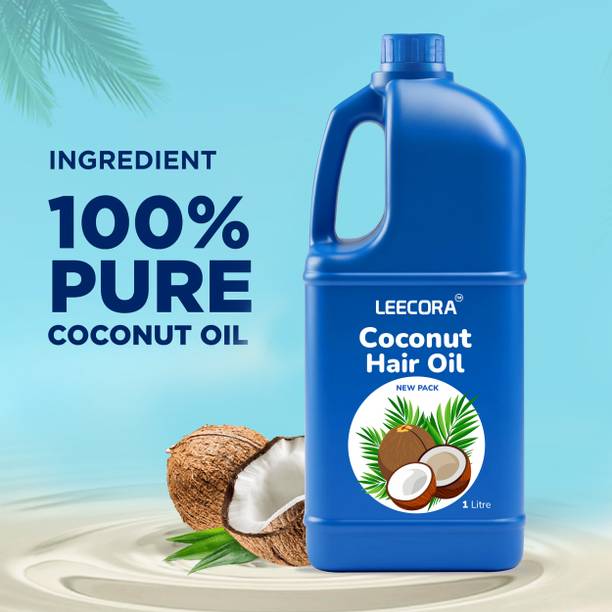 Leecora Coconut Oil, India's No.1 Coconut Hair Oil 1 litre. Hair Oil