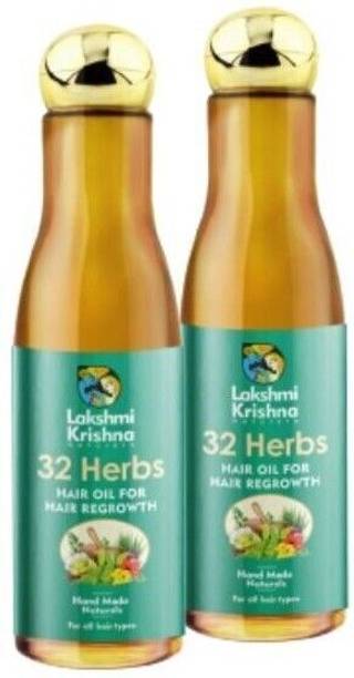 Lakshmi Krishna 32 Herbs Hair Oil for Hair Regrowth preventing Hair Fall Hair Oil (Pack of 2) Hair Oil
