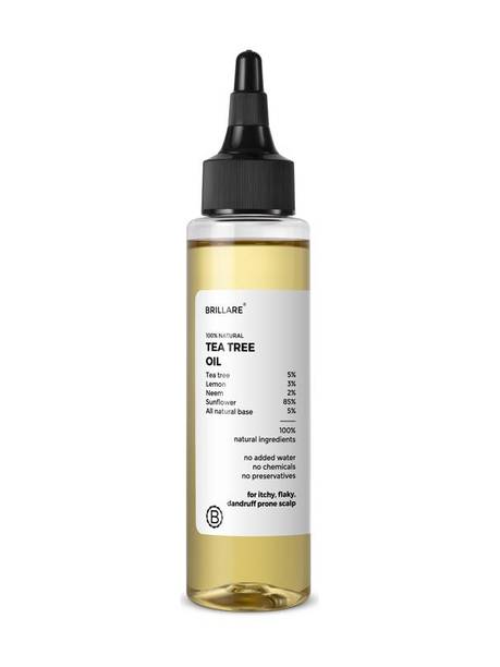 BRILLARE 5% Tea Tree Oil for Dandruff & Itchy Scalp | Removes Dandruff From Roots Hair Oil