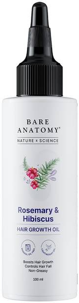BARE ANATOMY Rosemary & Hibiscus Hair Growth Oil enriched with Bhringraj for New Hair Growth Hair Oil
