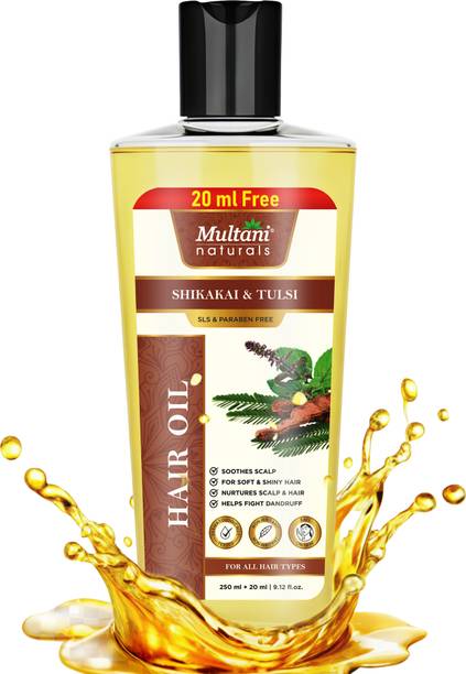 Multani Naturals Shikakai & Tulsi Hair Oil | Nourish & Reduce Hair Fall - Hair Oil