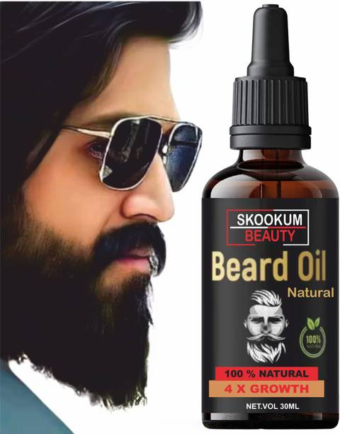 SKOOKUM 4x Supreme Quality Beard Growth Oil With Advanced Formula Based  Hair Oil