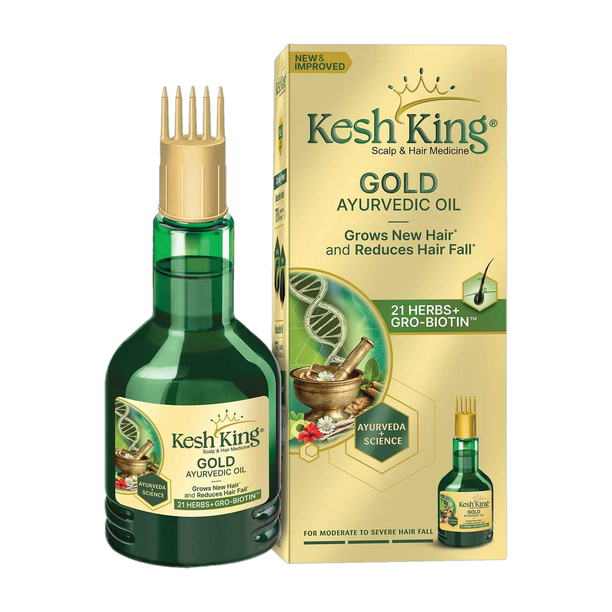 Kesh King Gold Ayurvedic Hair Oil with 21 Herbs & Gro-Biotin Hair Oil