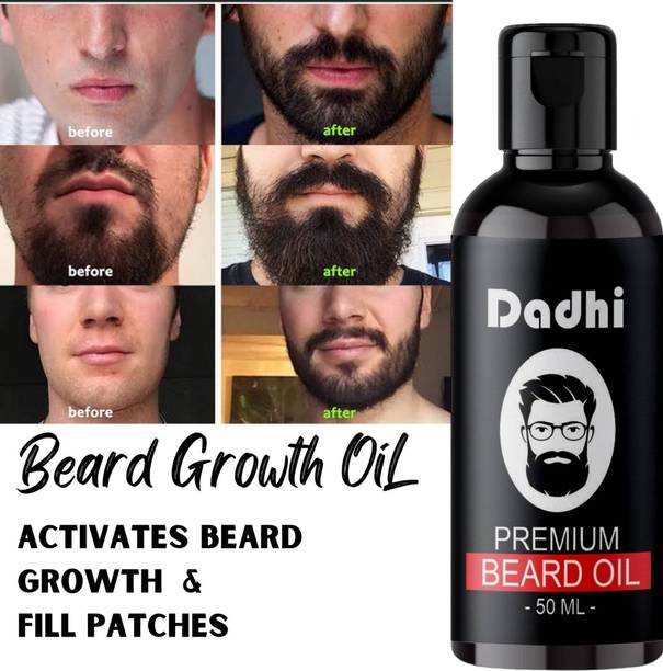 Dadhi Beard Oil | Provides Shine to Beard | Prevents dry and flaky beard 50g Hair Oil