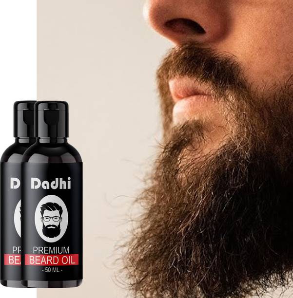 Dadhi Easy to Grow Beard Growth oil with Almond Based Beard Oil Hair Oil 50ml pack-2 Hair Oil