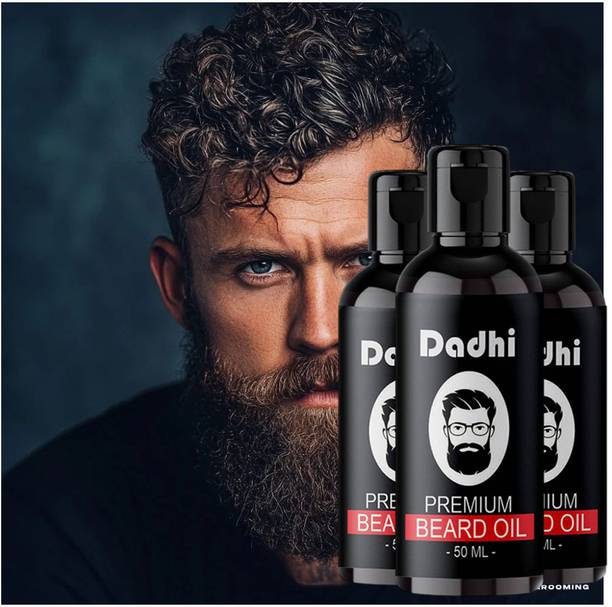 Dadhi Beard Oil – 50ml of Bearded Confidence in Every Drop (Pack of 3) Hair Oil
