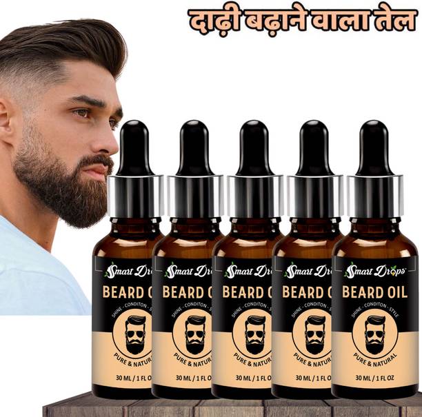smartdrops Beard Repair Oil Restores Damaged Beard Hair & Natural Shine Hair Oil