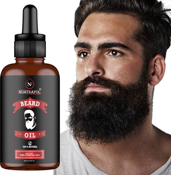 NUATRAFOL 4 x Faster Beard Growth oil with 100% Natural Ingredients Based Hair Oil (30 ml) Hair Oil