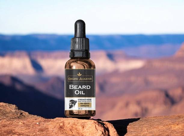 ORGANIC ALLIGATOR premium beard oil for optimum beard growth / TRIO- GROWTH formulated Hair Oil