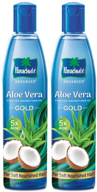 Parachute Advansed Aloe Vera Coconut Hair Oil GOLD, 5X Aloe Vera, Makes hair Sooperr soft Hair Oil
