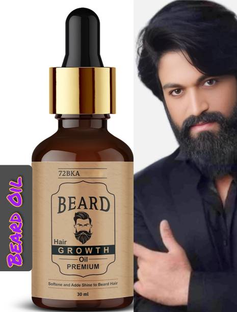 72BKA Beard Oil for Growing Beard Faster with Almond & Thyme, 100% natural m63 Hair Oil