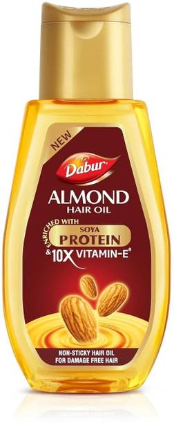 Dabur Almond Hair Oil | Provides Damage Protection | With Keratin & 10X Vitamin E Hair Oil