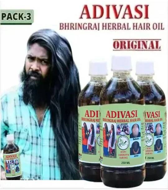 Adivasi New_Fk_AYURVEDIC JADIBUTTI MIXED PURE AYURVEDIC BHRINGRAJ Hair Oil