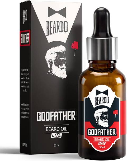 BEARDO Godfather Lite Beard and Moustache Oil For Men 30 ml|Non-Sticky, Light Beard Oil Hair Oil