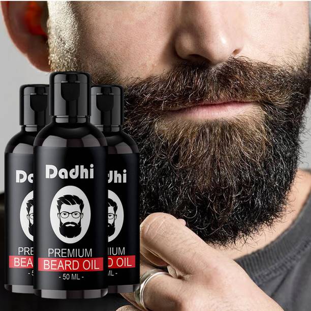 Dadhi Beard Oil – For Thick, Smooth & Shiny Beard (50ml, Pack of 3) Hair Oil