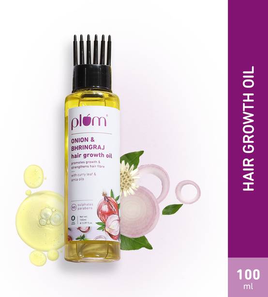 Plum Onion Oil with Bhringraj, Amla, for Hairfall Contr...