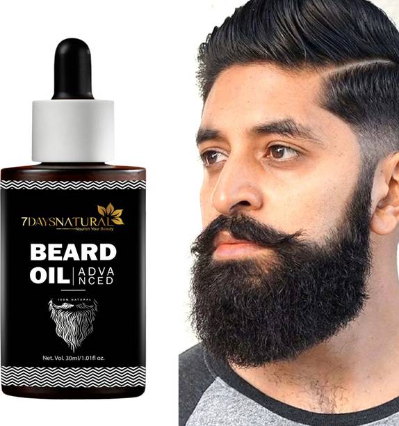 7days natural Beard Growth oil Men choice Beard smooth shine  Hair Oil