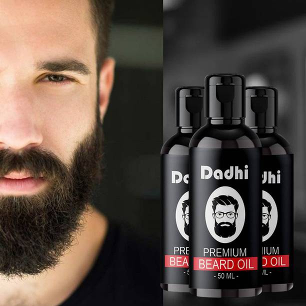 Dadhi Beard Oil 50ml – Crafted for a Fuller, Tamed Beard (Pack of 3) Hair Oil