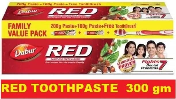 Dabur RED Toothpaste ^^ 300g (Pack of 1) Hair Oil