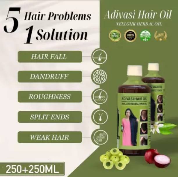 Adivasi nilambari Adivasi Neelgiri Organic Herbal Hair Oil 500ml Hair Oil