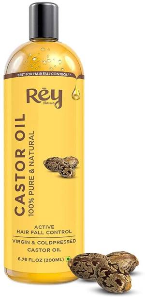 Rey Naturals Cold-Pressed, 100% Pure Castor Oil - Moisturizing & Healing | skin,hair,eyelash Hair Oil