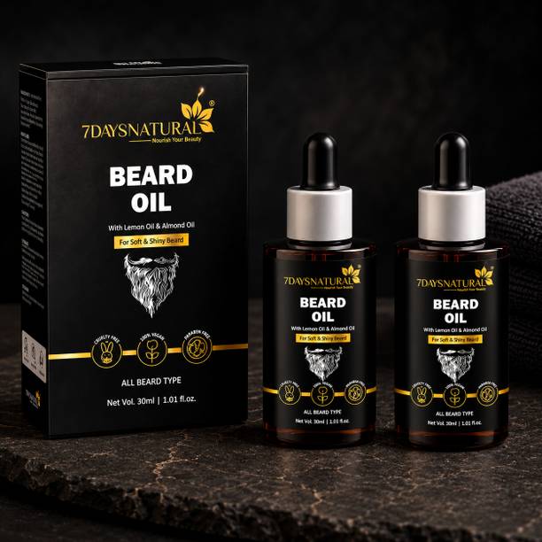 7days natural Beard Growth Oil For Smooth Shiny Black Hair with Natural Ingredients Hair Oil