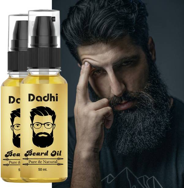 Dadhi Beard Growth Oil 50ml (Pack of 2) | 11 Essential Oils Blend Hair Oil