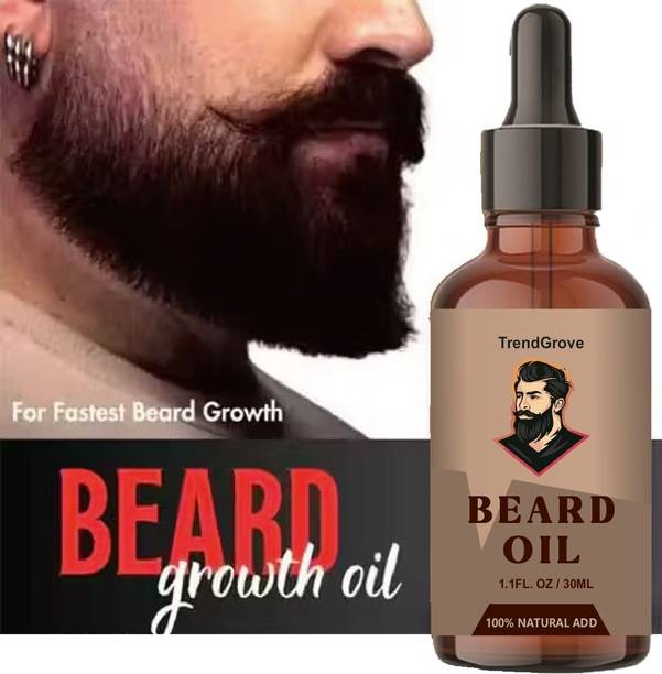 TrendGrove New Growth Beard Oil for Growing Beard with Best Beard Growth Hair Oil