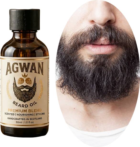Agwan Natural Beard Growth Oil 30ml for Strong Fuller Beard Support Hair Oil
