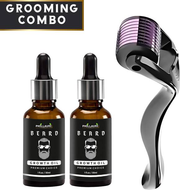 Phillauri Beard Oil for Boost & Strength | Beard Softener | Beard Care With Derma Roller Hair Oil