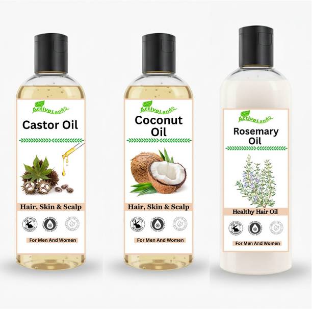 Activeland castor oil and coconut oil and rosemerry oil for hair growth Hair Oil