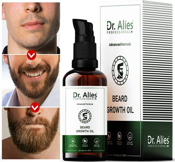 Dr. Alies Professional Advanced Beard Growth Oil for Men | 20x Faster Growth and Thick Beard And Mustache | Chemical Free Beard Care Hair Oil