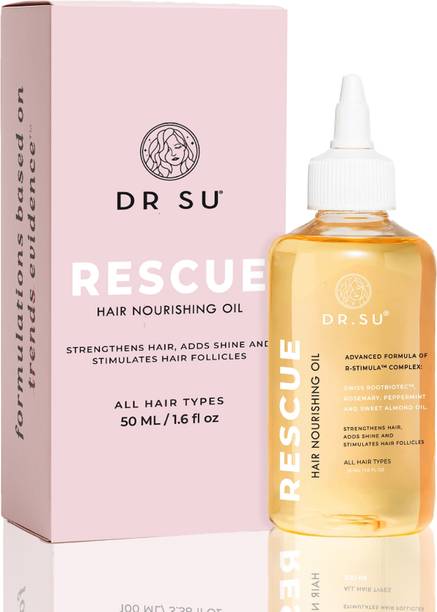 Dr.Su Rescue Hair Oil: Rosemary, Peppermint, Sweet Almond & Swiss RootBioTec Hair Oil