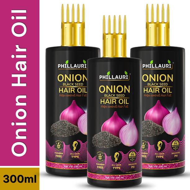 Phillauri Onion Hair Oil- Non Sticky hair oil for 2X Faster Hair Growth  Hair Oil