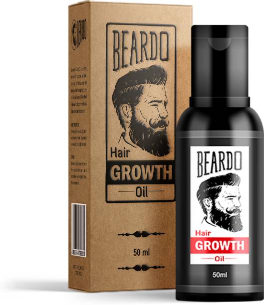 BEARDO Beard and Hair Growth Oil, 50 ml| Beard growth oil for men | Hair growth oil for men | For faster beard growth | For thicker and fuller looking beard | Best Beard Oil for Patchy Beard | Clinically Tested | Non-Sticky Hair Oil