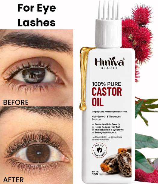 Hiniva Beauty Natural Castor Hair Oil for Frizzy Weak and Damaged Hair Repair Hair Oil