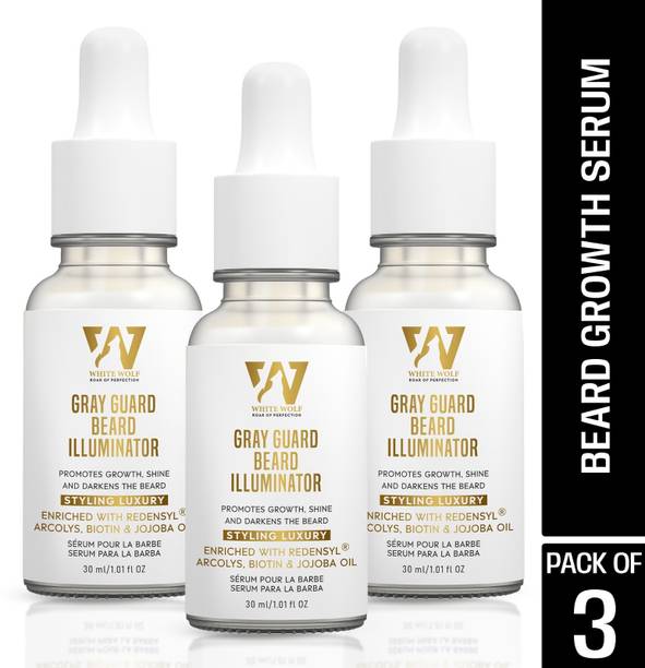 White Wolf Gray Guard Beard Illuminating Serum Beard Growth Oil For Men Hair Oil