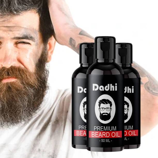 Dadhi Beard Oil – 50ml Grooming Solution for Patchy Beard (Pack of 3) Hair Oil