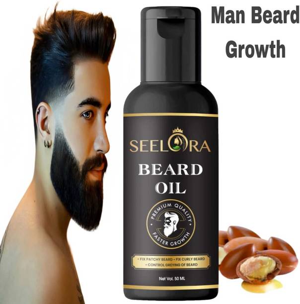 seelora beard natural oil Beard growth oil for men Hair Oil (50 ml) Hair Oil