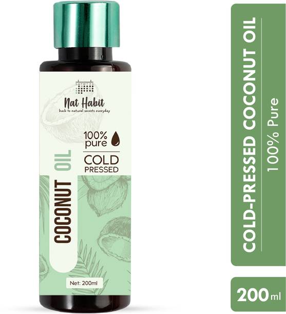 Nat Habit Cold Pressed Coconut Oil For Hair Growth|Body Massage|Certified Ayurvedic Hair Oil