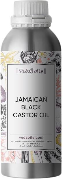 VedaOils Jamaican Black Castor Oil 100% Pure Cold Pressed for Hair Growth & Skincare Hair Oil