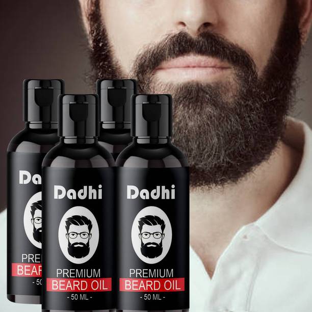 Dadhi Beard Oil Natural for Black Hair and Beard Growth 50ML (Pack of 4) Hair Oil