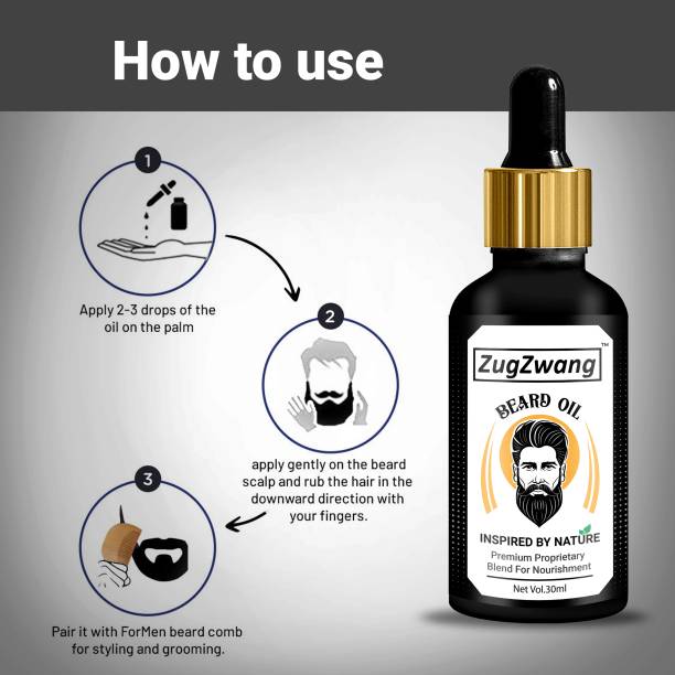 ZugZwang Beard Oil For Beard Hair Growth and Moustache for Men  Hair Oil