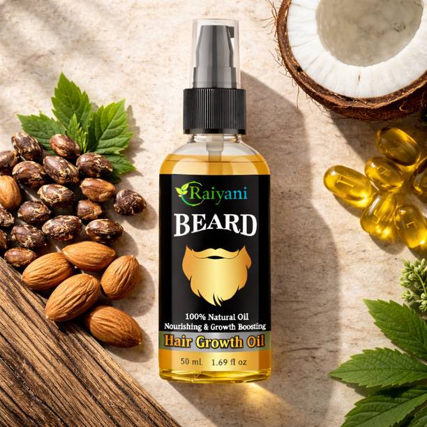 Raiyani Premium Beard Oil for Beard Growth & Strong, Soft & Well-Maintained Beard Hair Oil
