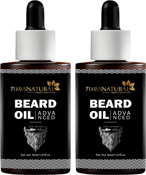 7days natural Beard Growth Oil For Smooth Shiny Black Hair with Natural Ingredients Hair Oil