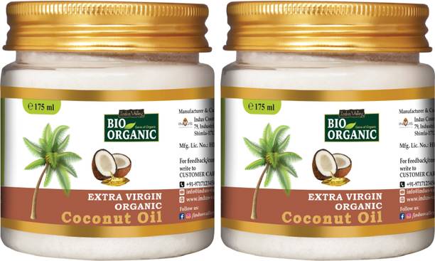 Indus Valley Bio Organic Extra Virgin Coconut Oil For Body, Hair, Skin & Baby Massage Hair Oil