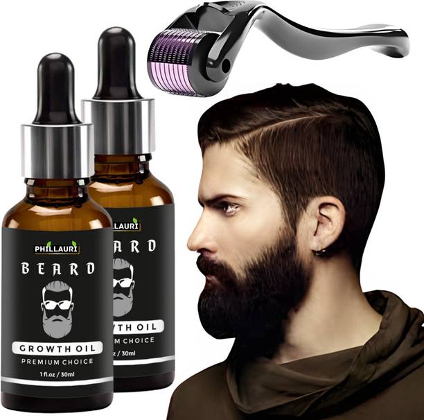 Phillauri Beard & Moustache Hair Oil With Derma Roller for Faster Growth Hair Oil