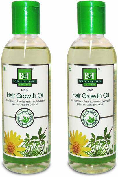Boericke & Tafel Hair Growth oil for long & shining Hair - 200 ML (Pack of 2) Hair Oil