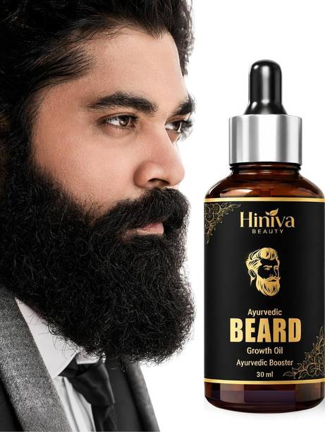 Hiniva Beauty Ayurvedic Beard Growth Oil for Men | Faster Beard Hair Growth & Nourishment Hair Oil