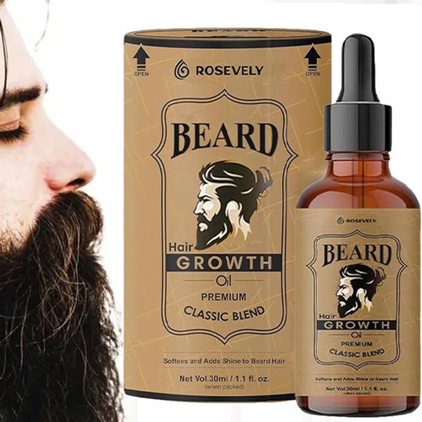 Rosevely Beard Oil for Men Fast Growth & Soft Beard with Beard Growth Oil for Men Hair Oil